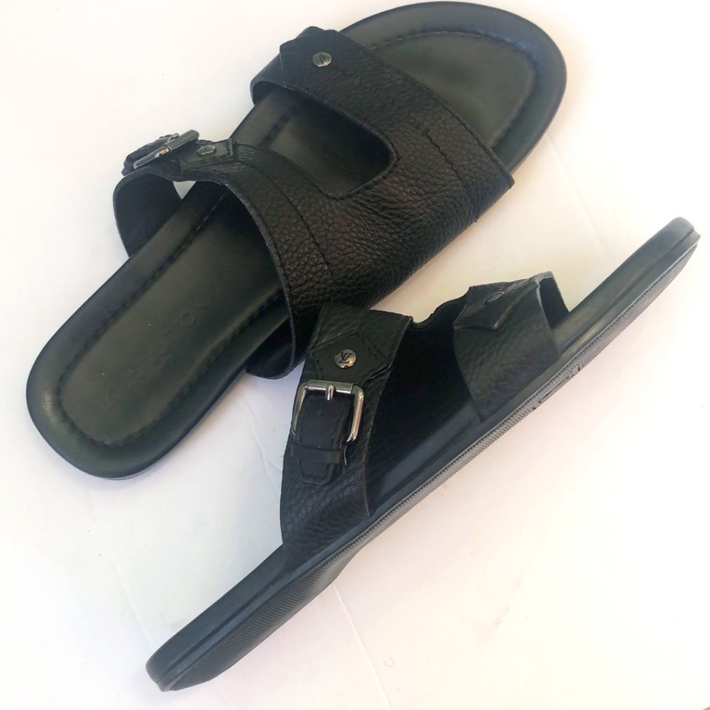 Louis Vuitton Authentic Men's Black Sandals Size 11